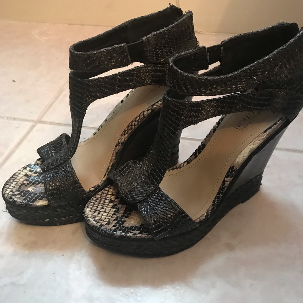 Kenneth Cole REACTION Snake Skin Wedges